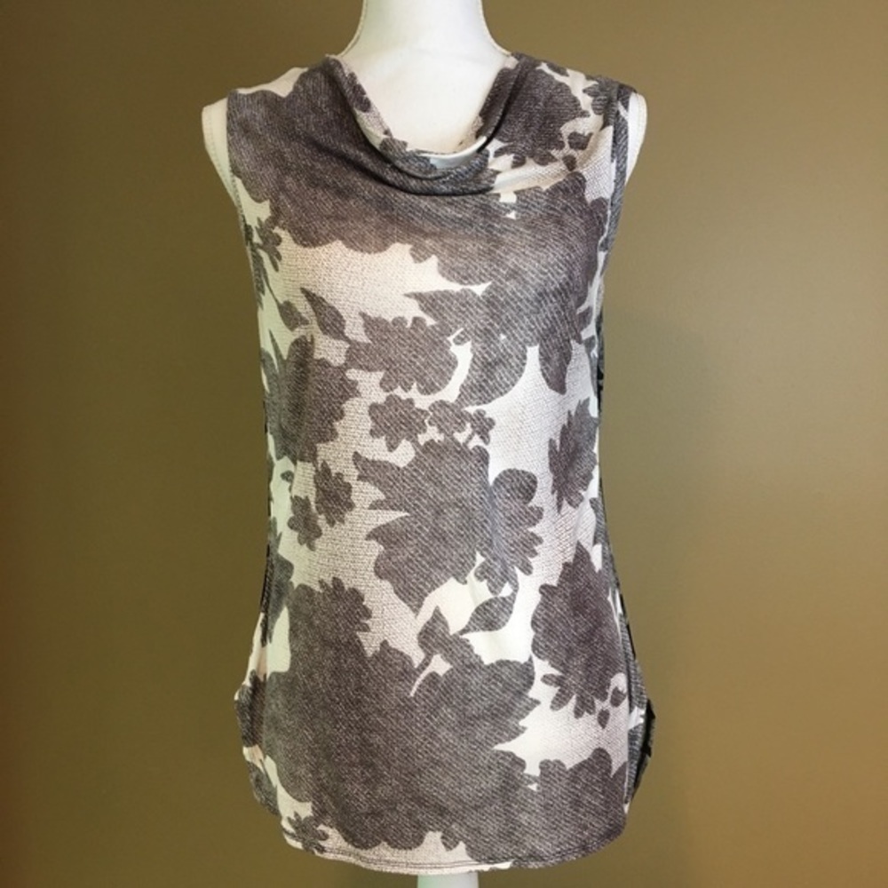 CAbi Floral Tango Drape Tank Top Sz S Styl…